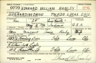 Thumbnail for Edward William > Hanley, Edward William (1916)