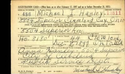 Thumbnail for Michael I > Hanley, Michael I (1897)