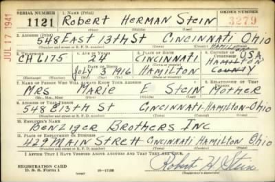 Thumbnail for Robert Herman > Stein, Robert Herman (1916)