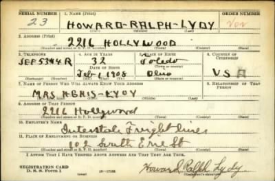 Thumbnail for Howard Ralph > Lydy, Howard Ralph (1908)