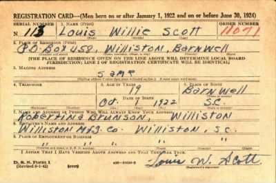 Thumbnail for Louis Willie > Scott, Louis Willie (1922)