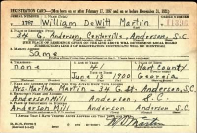 Thumbnail for William Dewitt > Martin, William Dewitt (1900)