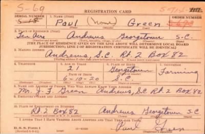 Thumbnail for Paul > Green, Paul (1920)