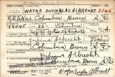 Thumbnail for Wayne Douglas > Albrecht, Wayne Douglas (1918)