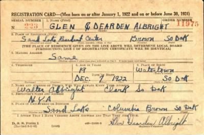 Thumbnail for Glen Dearden > Albright, Glen Dearden (1922)