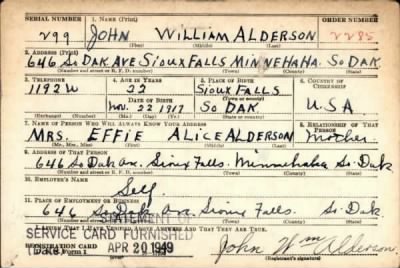 Thumbnail for John William > Alderson, John William (1917)