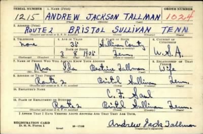 Thumbnail for Andrew Jackson > Tallman, Andrew Jackson (1905)