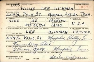 Thumbnail for Willie Lee > Hickman, Willie Lee (1916)