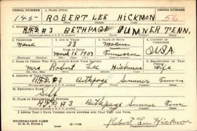 Thumbnail for Robert Lee > Hickmon, Robert Lee (1907)