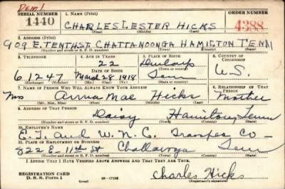 Thumbnail for Charles Lester > Hicks, Charles Lester (1918)