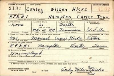 Thumbnail for Conley Wilson > Hicks, Conley Wilson (1919)