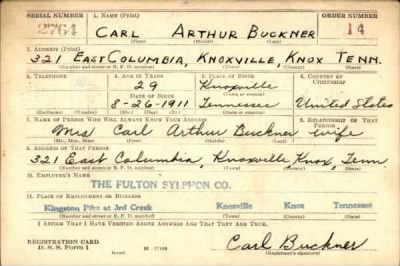 Thumbnail for Carl Arthur > Buckner, Carl Arthur (1911)