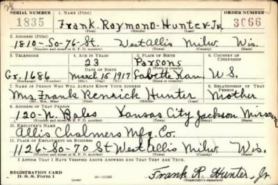 Thumbnail for Frank Raymond > Hunter, Frank Raymond (1917)