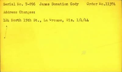 Thumbnail for James Donation > Cody, James Donation (1901)