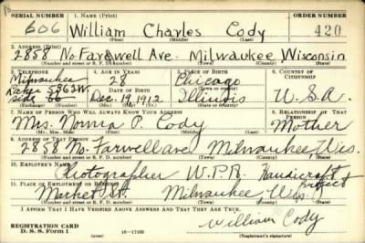 Thumbnail for William Charles > Cody, William Charles (1912)