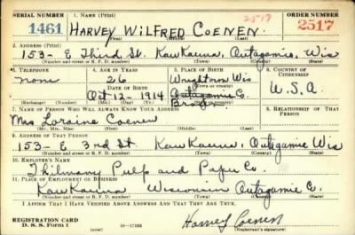 Thumbnail for Harvey Wilfred > Coenen, Harvey Wilfred (1914)