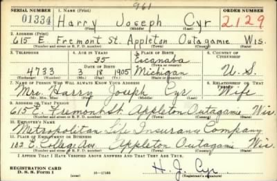 Thumbnail for Harry Joseph > Cyr, Harry Joseph (1905)