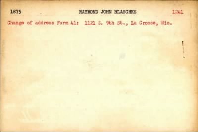 Thumbnail for Raymond John > Blaschke, Raymond John (1909)