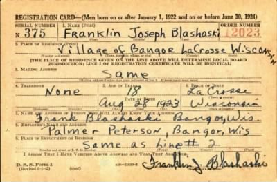 Thumbnail for Franklin Joseph > Blashaski, Franklin Joseph (1923)