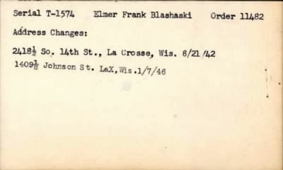 Thumbnail for Elmer Frank > Blashaski, Elmer Frank (1921)