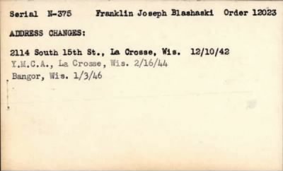 Thumbnail for Franklin Joseph > Blashaski, Franklin Joseph (1923)