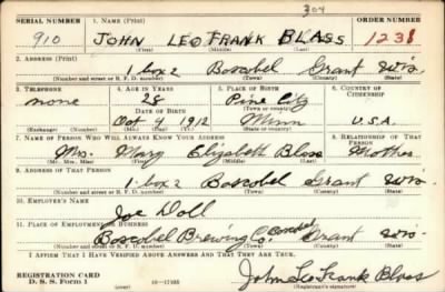 Thumbnail for John Leo Frank > Blass, John Leo Frank (1912)