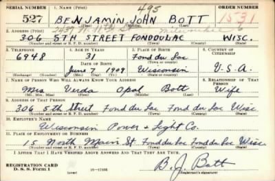 Thumbnail for Benjamin John > Bott, Benjamin John (1909)