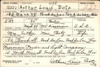 Thumbnail for Arthur Louis > Botz, Arthur Louis (1905)