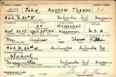 Thumbnail for John Andrew > Thanos, John Andrew (1916)