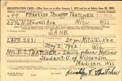 Thumbnail for Franklyn Trumpff > Thatcher, Franklyn Trumpff (1922)