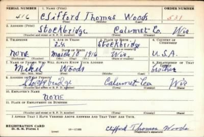 Thumbnail for Clifford Thomas > Woods, Clifford Thomas (1916)