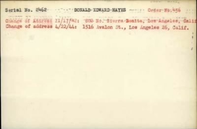 Thumbnail for Donald Edward > Hayes, Donald Edward (1911)