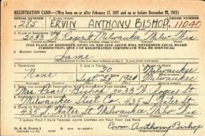 Thumbnail for Ervin Anthony > Bishop, Ervin Anthony (1921)