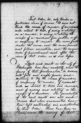 Thumbnail for Proceedings of the Court-Martial Jun 12-16, 19, and 21-29, 1865 AND Defenses of Samuel Arnold, Edward Spangler, Lewis Payne, and Michael O'Laughlin AND Address of David E. Herold