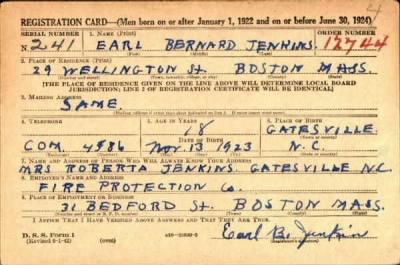 Thumbnail for Earl Bernard > Jenkins, Earl Bernard (1923)