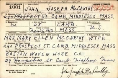 Thumbnail for John Joseph > Mccarthy, John Joseph (1912)