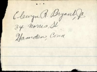 Thumbnail for Elwyn Richard > Bryant, Elwyn Richard (1907)