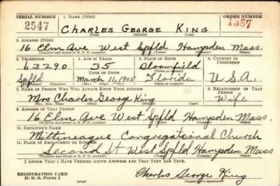 Thumbnail for Charles George > King, Charles George (1905)