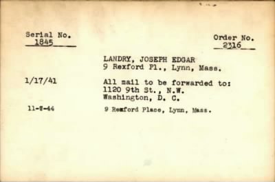 Thumbnail for Joseph Edgar > Landry, Joseph Edgar (1912)