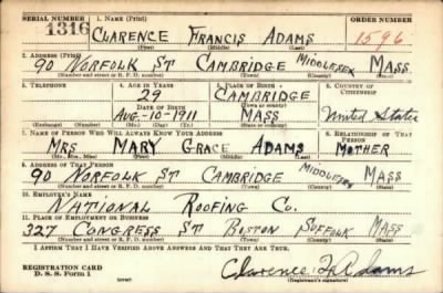 Thumbnail for Clarence Francis > Adams, Clarence Francis (1911)