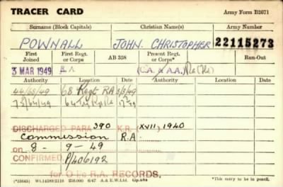 John Christopher > Pownall, John Christopher (22115273)