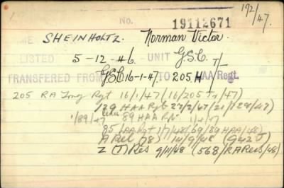 Norman Victor > Sheinholts, Norman Victor (19112671)