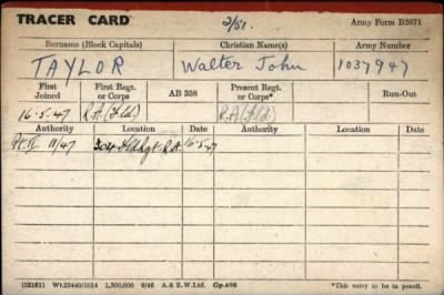 Walter John > Taylor, Walter John (1037947)