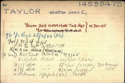 Walter John C > Taylor, Walter John C (14539475)