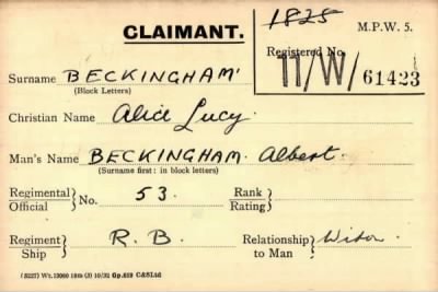 Thumbnail for 005/0031/BEC-BEE > Albert, Beckingham (53)