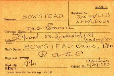 Thumbnail for 013/0047/BOW-BOX > Bowstead, Orris Wm (A/391503)