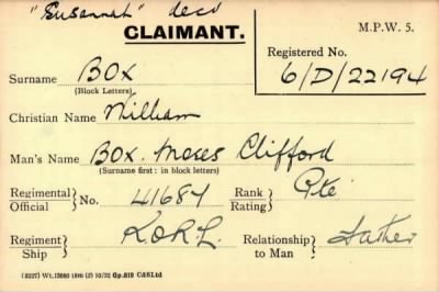 Thumbnail for 013/0047/BOW-BOX > Box, Moses Clifford (41687)