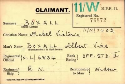 Thumbnail for 013/0047/BOW-BOX > Boxall, Albert Vire (L/6834)