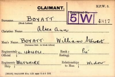 Thumbnail for 013/0048/BOY-BRA > Boyatt, William Stewart (46404)