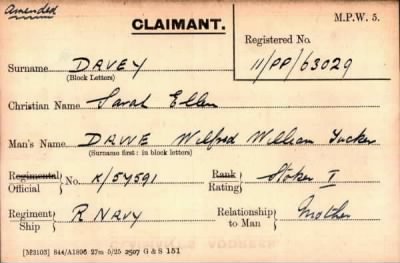 Thumbnail for 019/0112/DAV-DAV > Dawe, Wilfred William Tucker (K/57591)